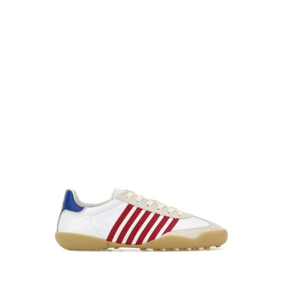Dsquared Men White Leather Dsquared2 Soccer Sneakers